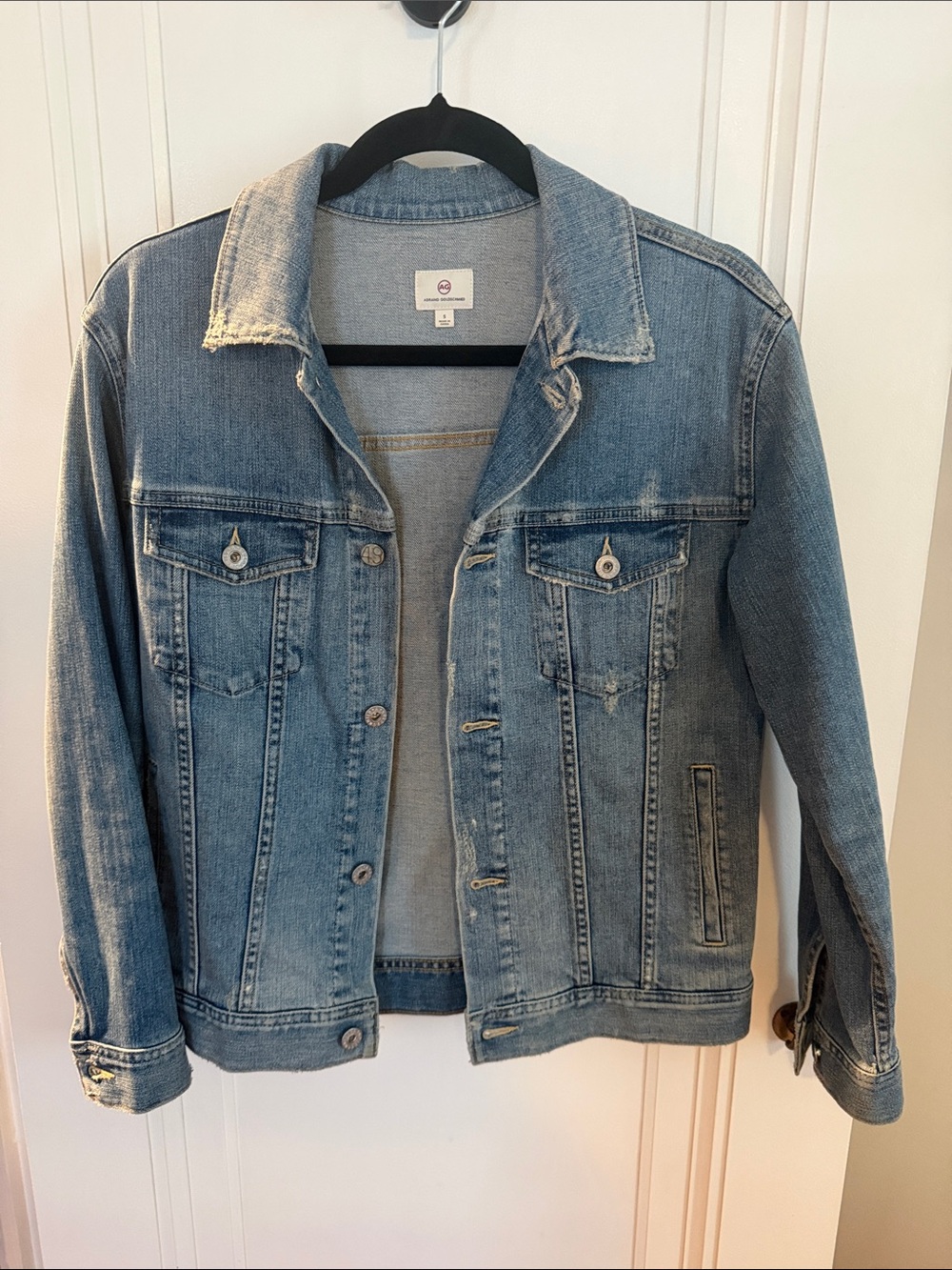 Ag Adriano Goldschmied Light Blue Denim Jacket